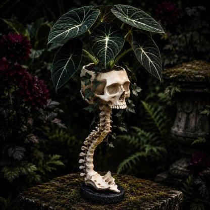💥 LAST DAY 50% OFF - 💀🌿 Sculptured Skull Flowerpot 