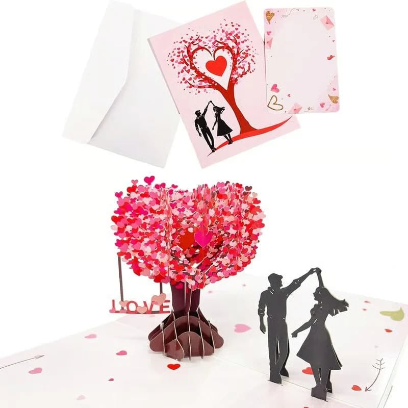 3D Pop-Up Valentine's Day & Anniversary Love Tree Greeting Card