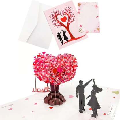 3D Pop-Up Valentine's Day & Anniversary Love Tree Greeting Card