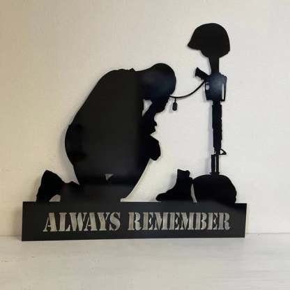 Last Day 50% OFF - Memorial Metal Plaque for Fallen Soldiers, Yard Decoration