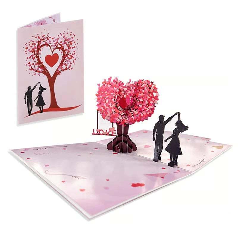 3D Pop-Up Valentine's Day & Anniversary Love Tree Greeting Card