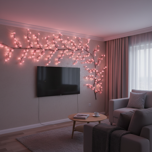 🌸 LED Cherry Blossom Lights, Romantic Ambient Lighting for a Dreamy Home