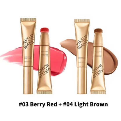 🎁LAST DAY  BUY 1 GET 1 FREE 💖Blush Wand & Contour Wand Duo，Liquid blush and contour