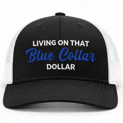 🔥LAST DAY 50% OFF-🛠️🧢Blue Collar Dollar Trucker Hat – Proud Workwear Cap