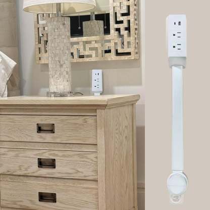 🔥Last Day Promotion 49% 🔥Outlet Electrical Outlet Extender Rotatable 180° for Couches Desks Nightstands