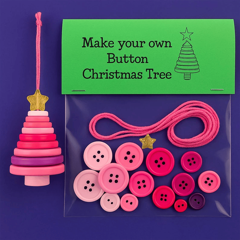 🎄⛄Create Magical Memories Together: DIY Button Snowman Kit