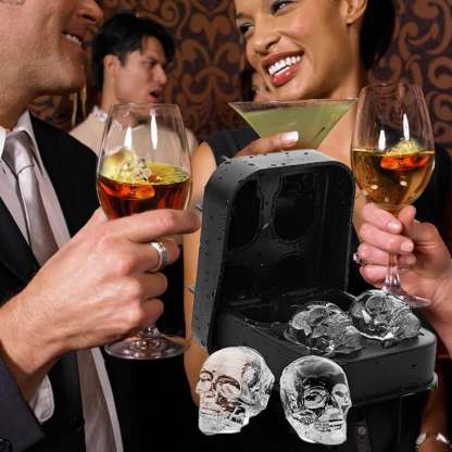 💀DIY Silicone Skull Ice Cube Tray – Giant Slow-Melt Skull for Whiskey & Cocktails – Food-Grade & Multi-Use Mold 🥃