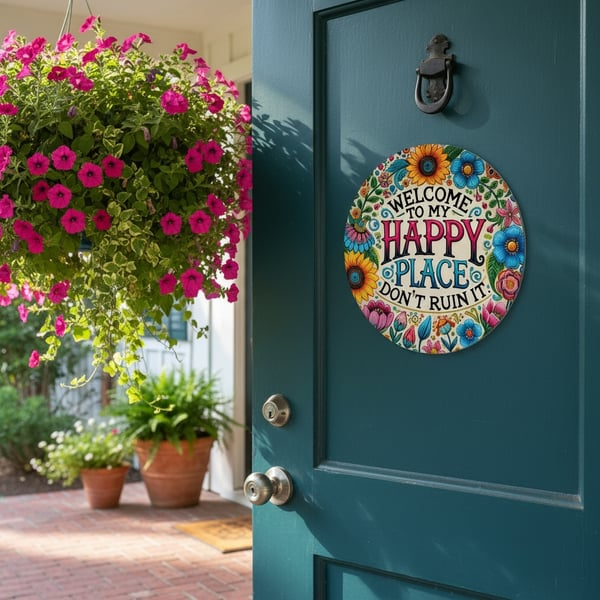 🎄Holiday Pre-Sale Save 49%🔥Welcome to My Happy Place – Metal Wall Sign