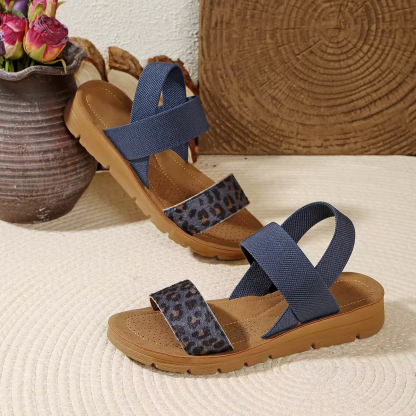 🔥Last Day Promotion 50% OFF -  Women’s Elasticated Wedge-Heeled Casual Sandals