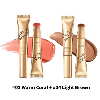 🎁LAST DAY  BUY 1 GET 1 FREE 💖Blush Wand & Contour Wand Duo，Liquid blush and contour