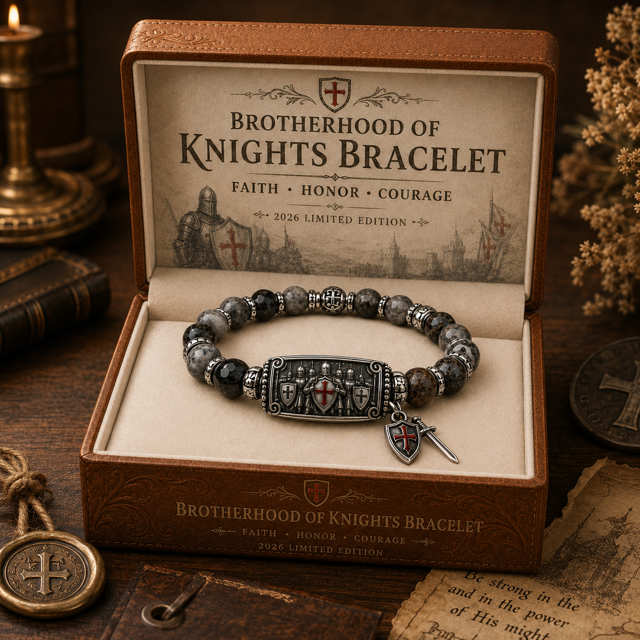 Brotherhood Of Knights Bracelet – A Symbol of Faith, Honor & Courage