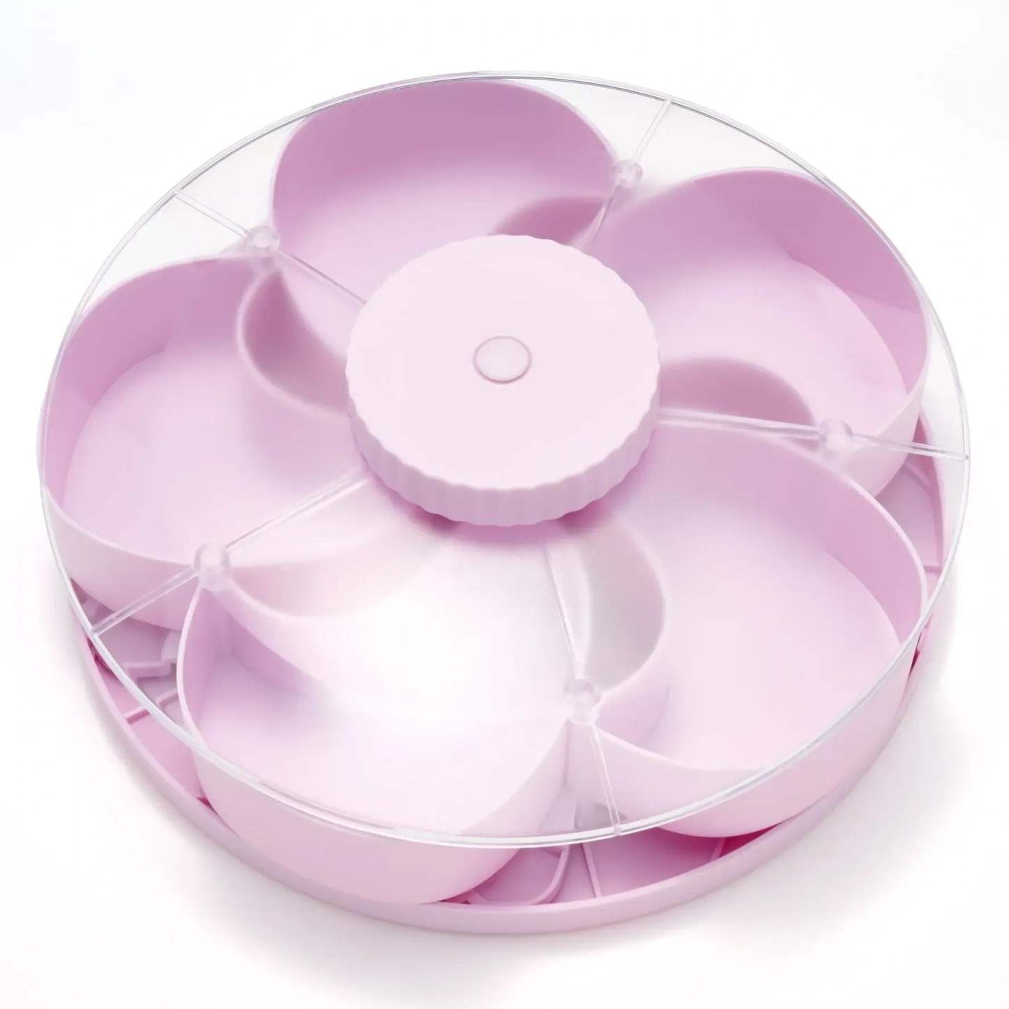 Hot Sale Divided Spin & Snack Serving Tray �C 5-Compartment Rotating Party Platter