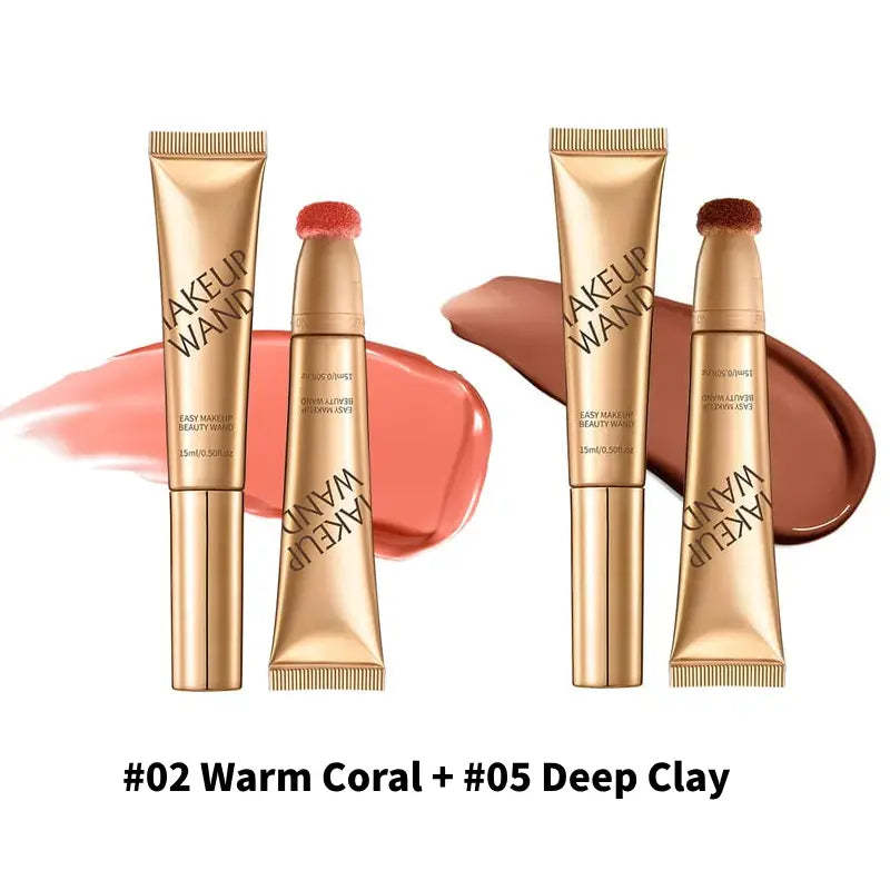 🎁LAST DAY  BUY 1 GET 1 FREE 💖Blush Wand & Contour Wand Duo，Liquid blush and contour