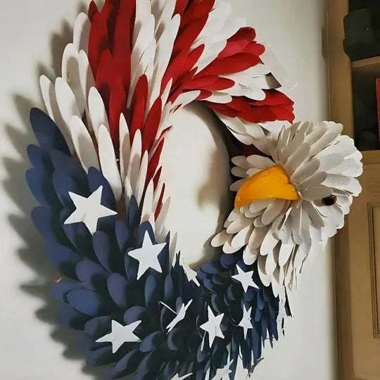 🔥Handmade U.S Eagle 250th Anniversary Patriotic Wreath💖Not for Decoration, Made for Remembrance