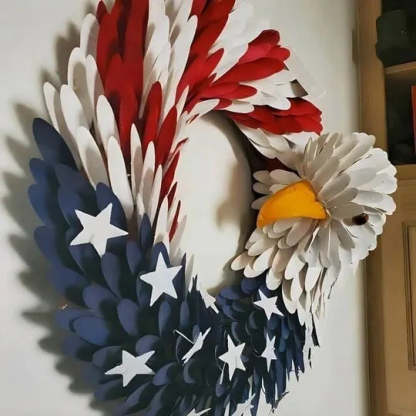 🔥Handmade U.S Eagle 250th Anniversary Patriotic Wreath💖Not for Decoration, Made for Remembrance