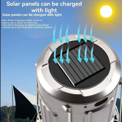 🏆Flash Sale⚡ 50K+ SOLD!💥🔥5-In-1 Portable LED Camping Lantern With Fan