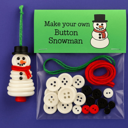 🎄⛄Create Magical Memories Together: DIY Button Snowman Kit