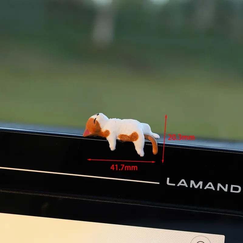 ⏰🔥LAST DAY 50% OFF - Hand-Painted Mini Cat Desk Figurines 😺 Set of 5 Cute Cartoon Kitty Companions