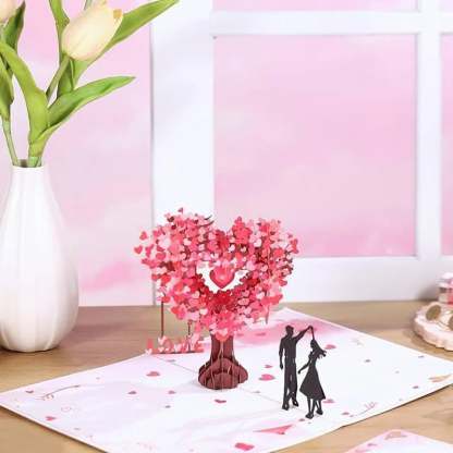 3D Pop-Up Valentine's Day & Anniversary Love Tree Greeting Card