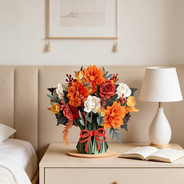 💌2-in-1 Gift & Décor for Every Moment🌸3D Flower Bouquet Pop Up Card