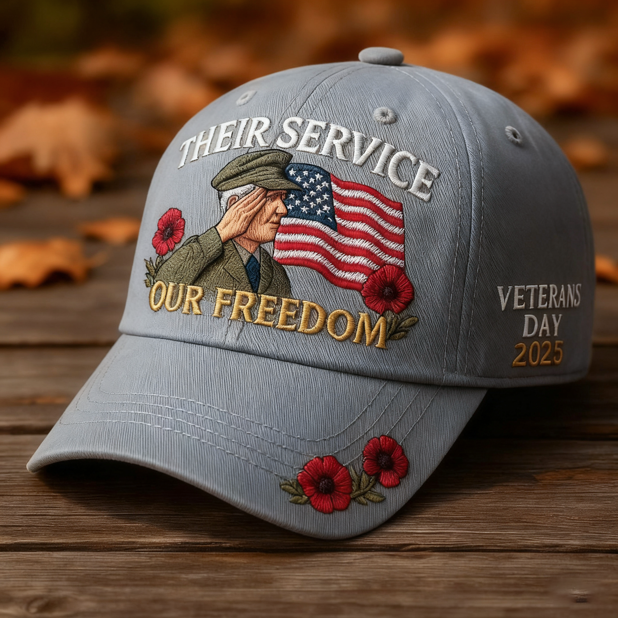 🌹 Heroes Never Forgotten Remembrance Cap ✝️