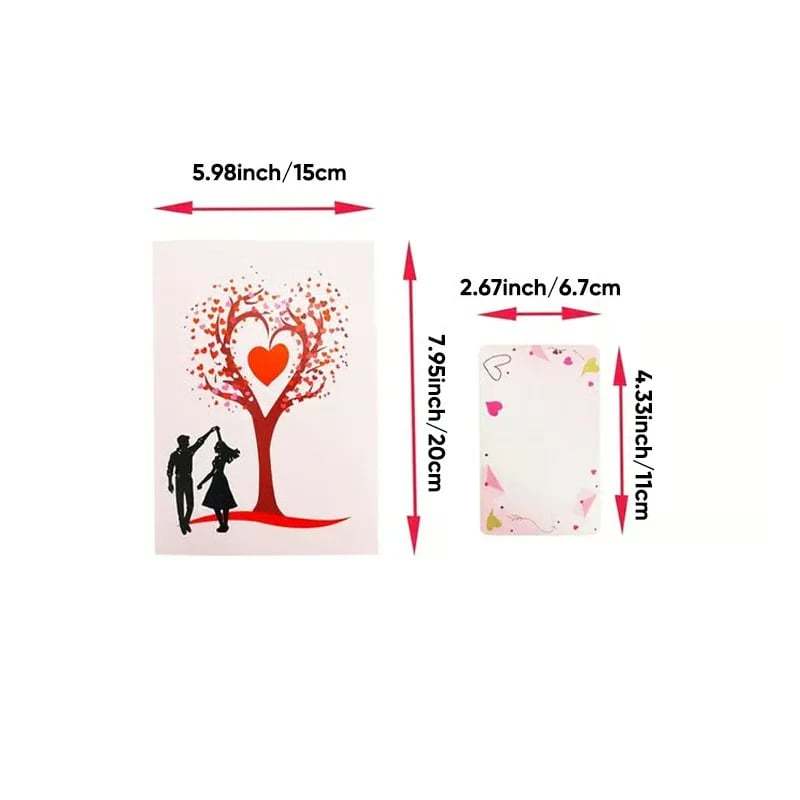 3D Pop-Up Valentine's Day & Anniversary Love Tree Greeting Card