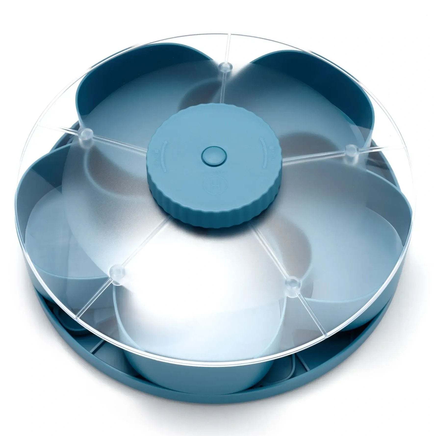 Hot Sale🍿✨ Divided Spin & Snack Serving Tray – 5-Compartment Rotating Party Platter