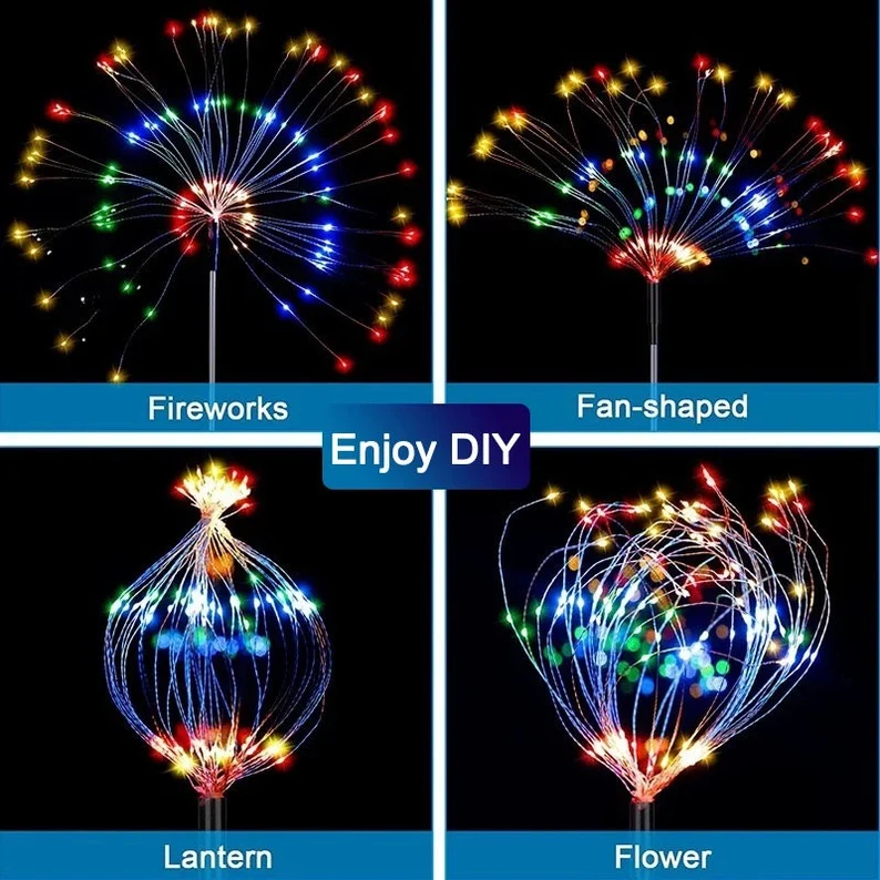 Waterproof  Solar Garden Fireworks Lamp