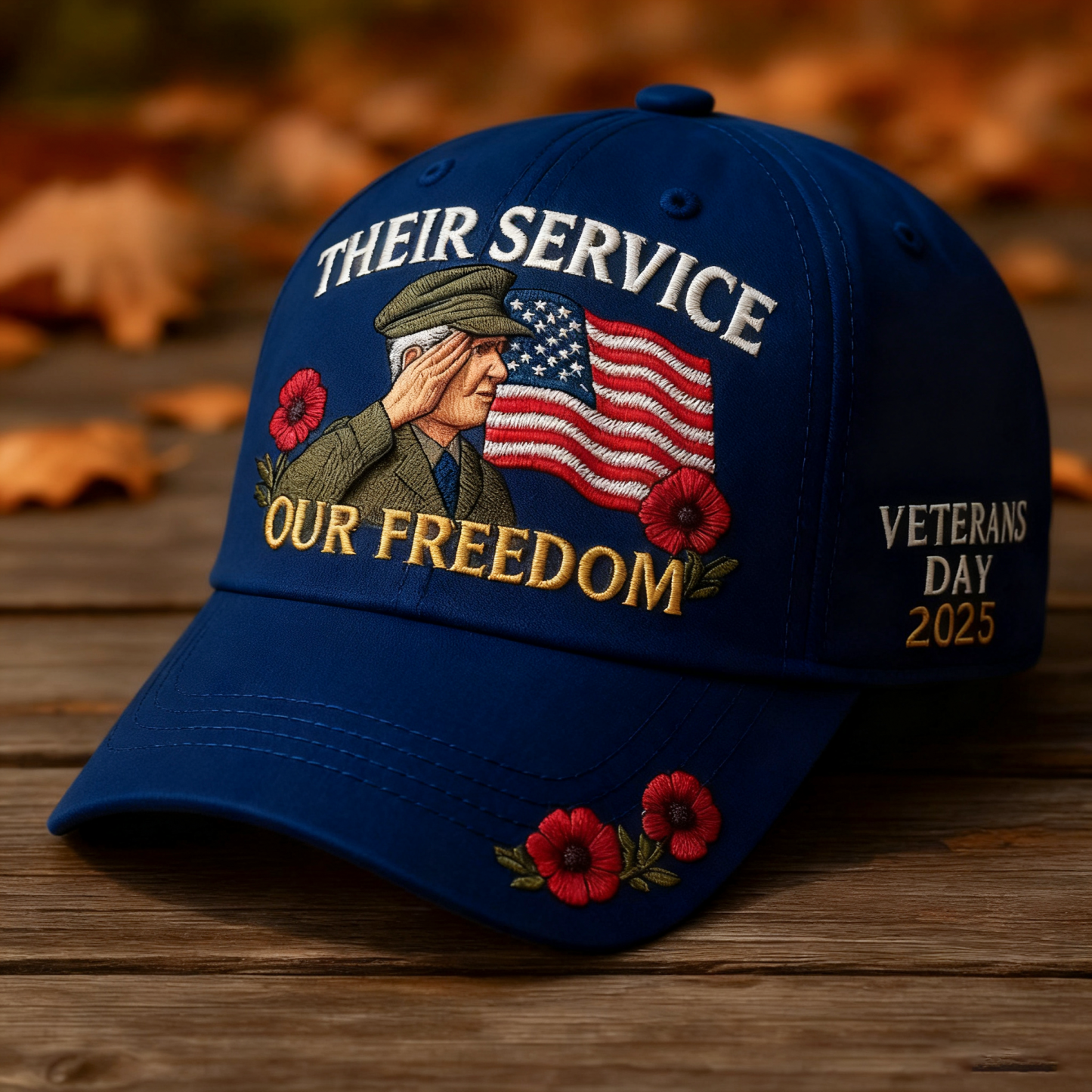 🌹 Heroes Never Forgotten Remembrance Cap ✝️