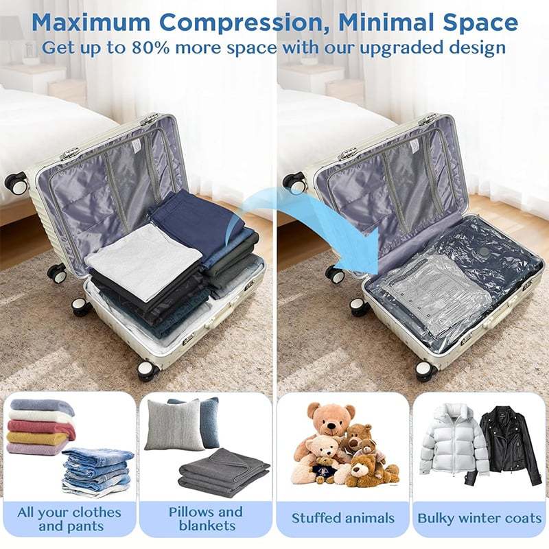 🔥 LAST DAY 50% OFF-Cordless Travel Vacuum Storage Compression Bag Set