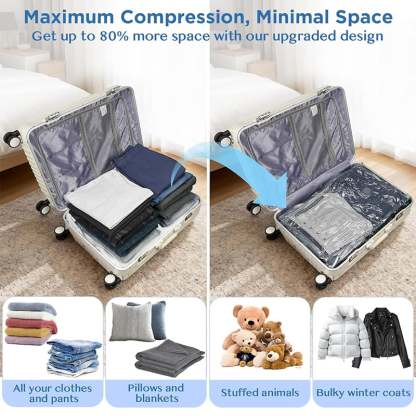 🔥 LAST DAY 50% OFF-Cordless Travel Vacuum Storage Compression Bag Set