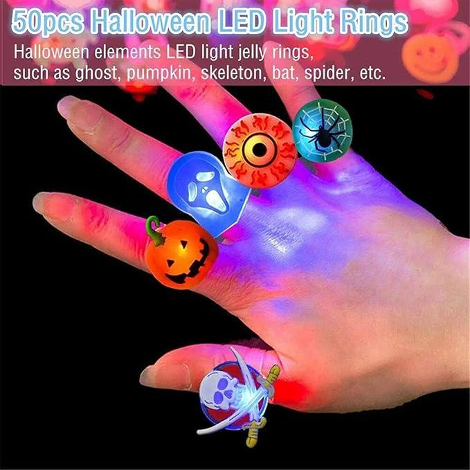 Halloween LED glowing rings(50pcs)