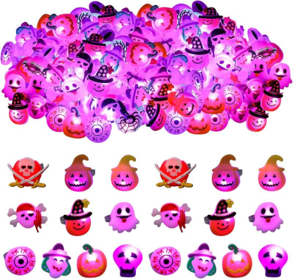 Halloween LED glowing rings(50pcs)
