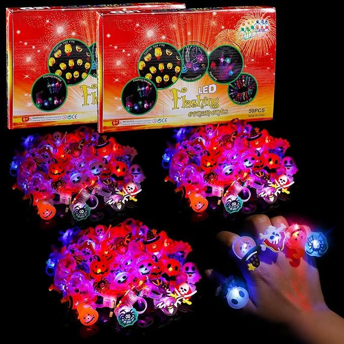 Halloween LED glowing rings(50pcs)