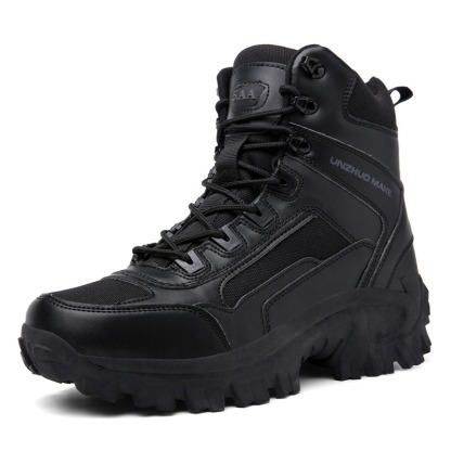 Mens Orthopedic Support Anti-Puncture Work Boots Waterproof Anti-Sprain Hiking Boots