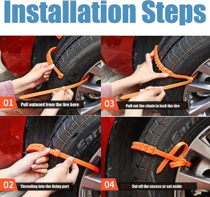 🔥2025 Winter Hot Sale🔥Universal Reusable Anti-skid PE Tire Chains