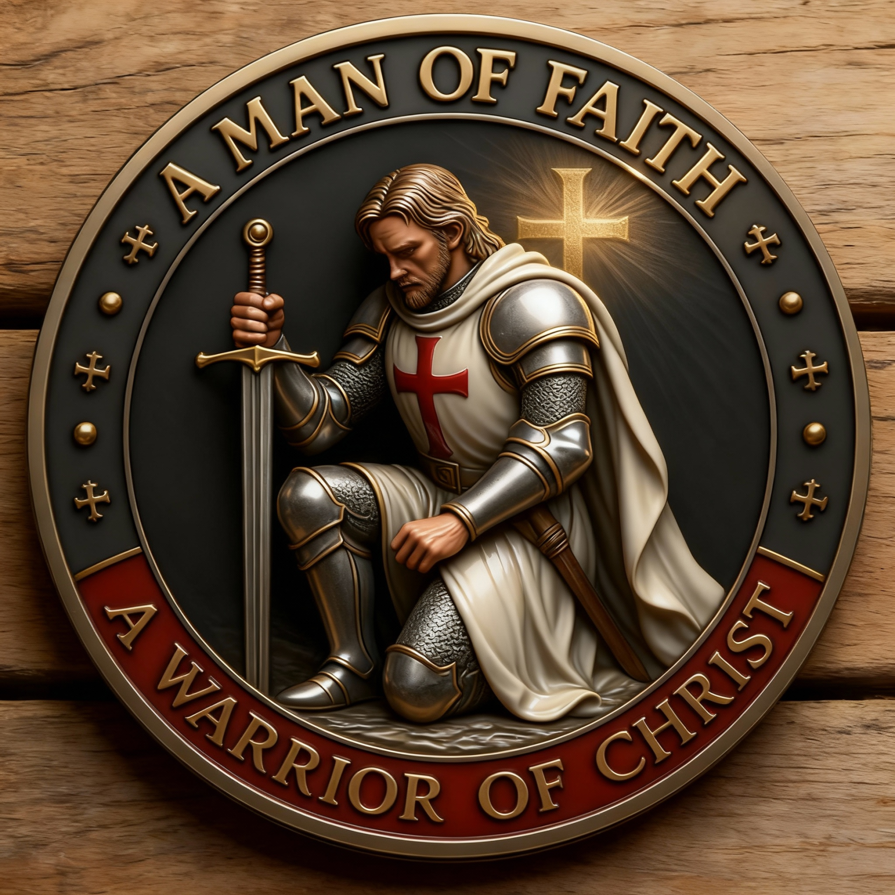 🎉Last Day 50% OFF -⚔️ “Old Knight – A Warrior of Christ” Commemorative Coin 🛡️