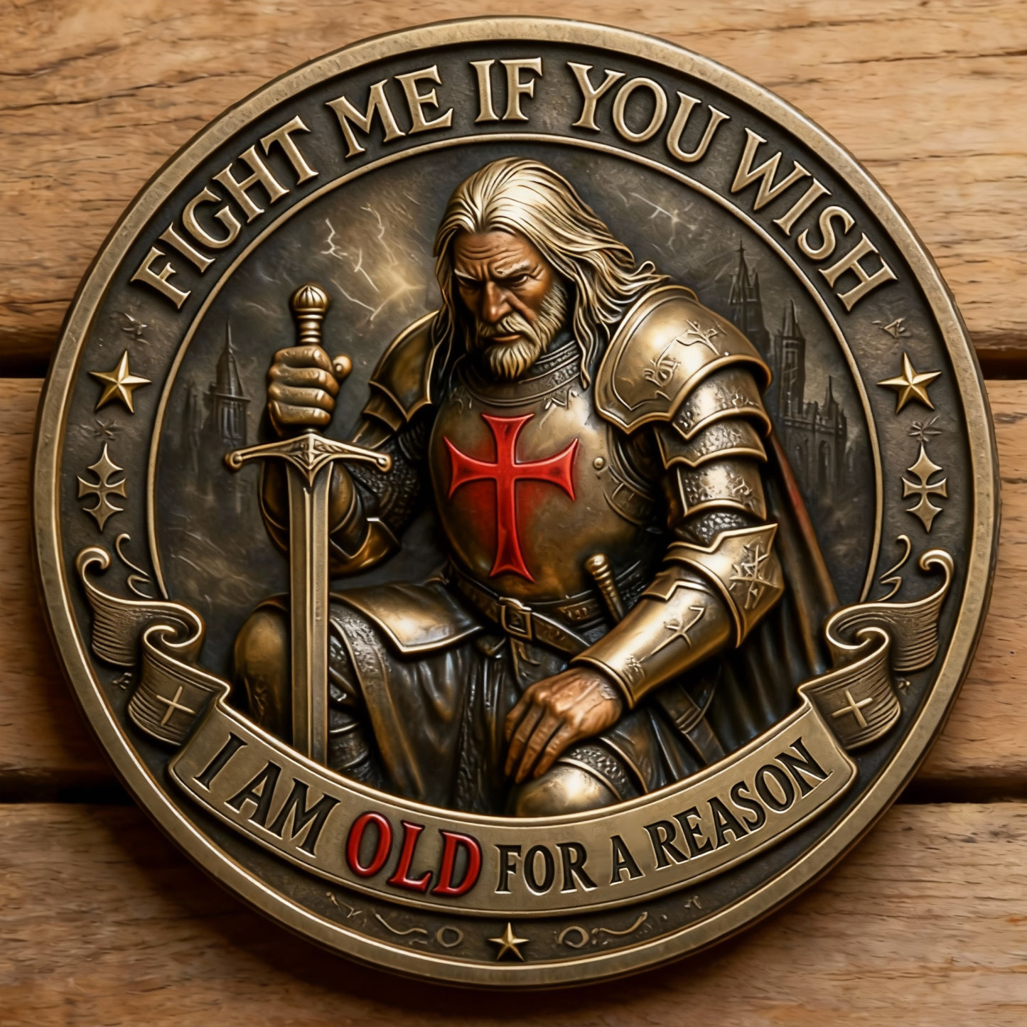 Last Day 50% OFF - ��Old Knight �C A Warrior of Christ�� Commemorative Coin