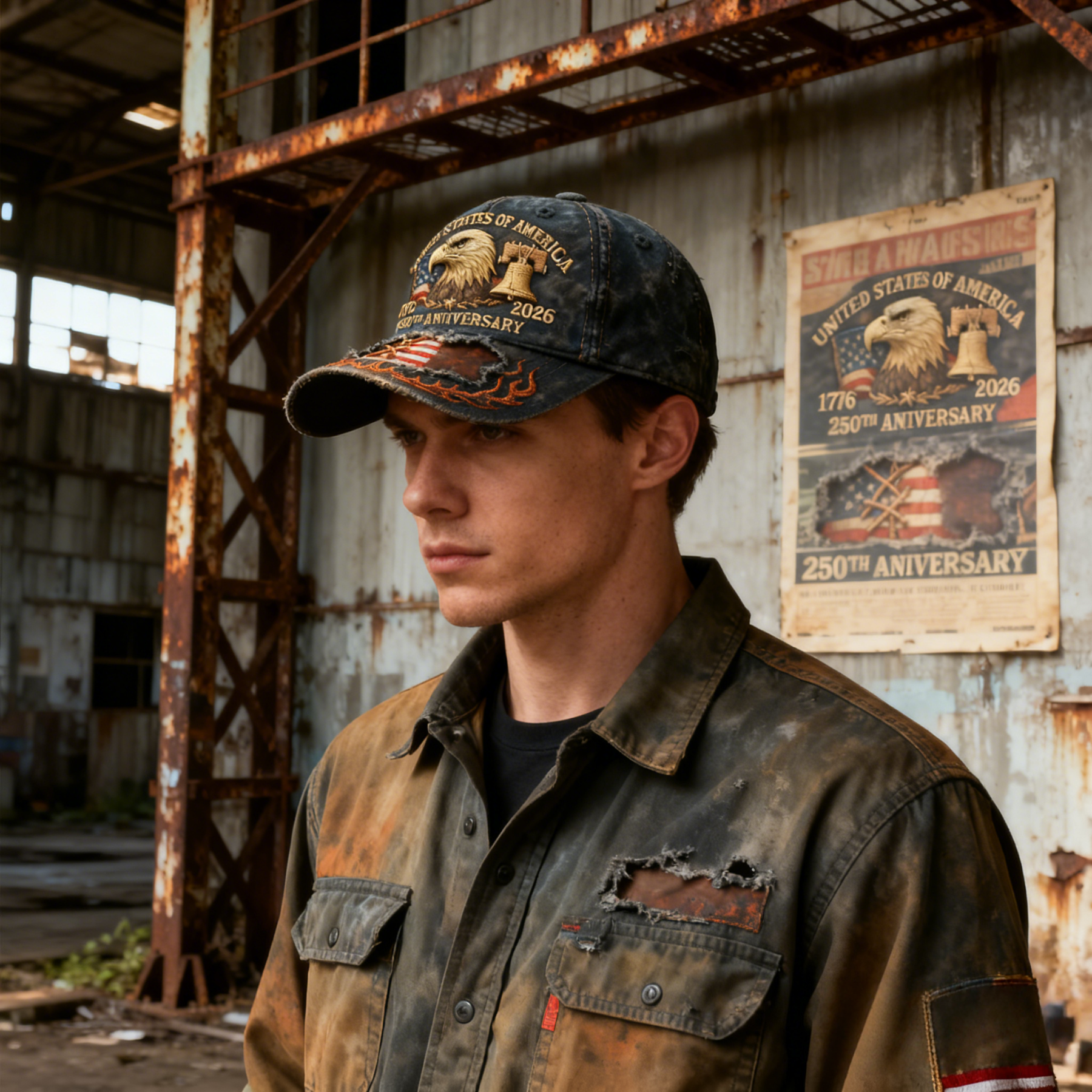 🦅 250th Anniversary Vintage Patriotic Baseball Cap