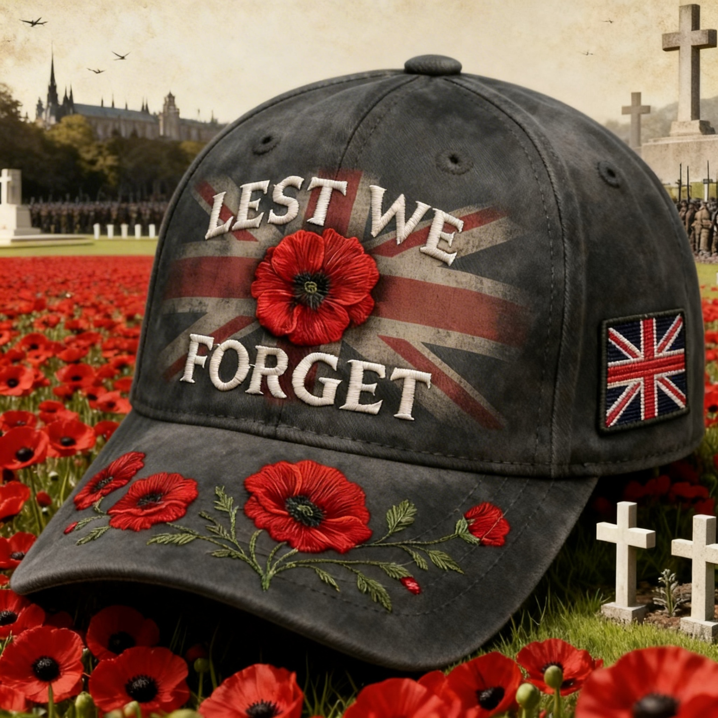 Best Gift For Father Lest We Forget Remembrance Memorial Cap