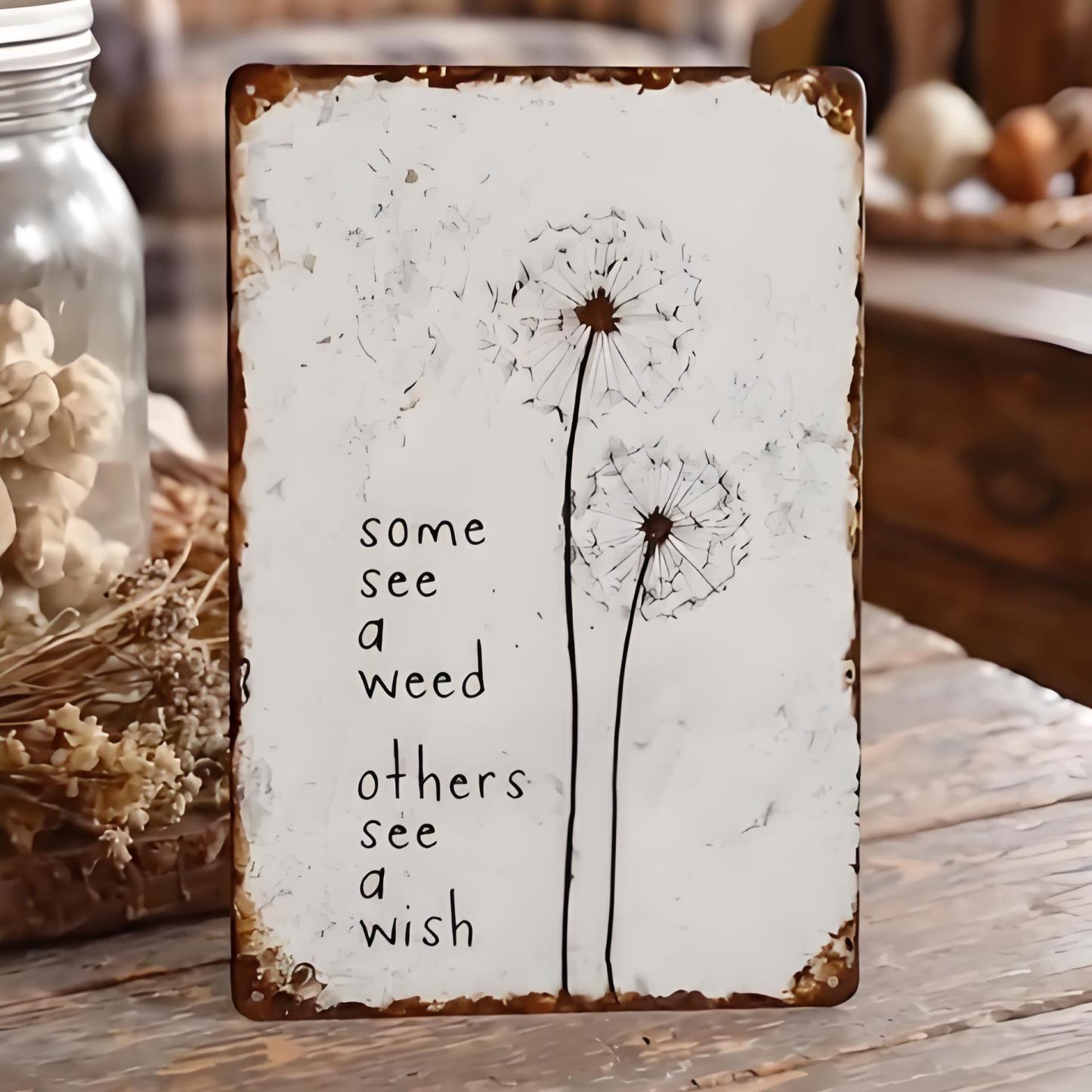 Dandelion Wish Metal Sign �C A Meaningful Gift for Mom, Daughter or Anyone Who Needs a Little Hope