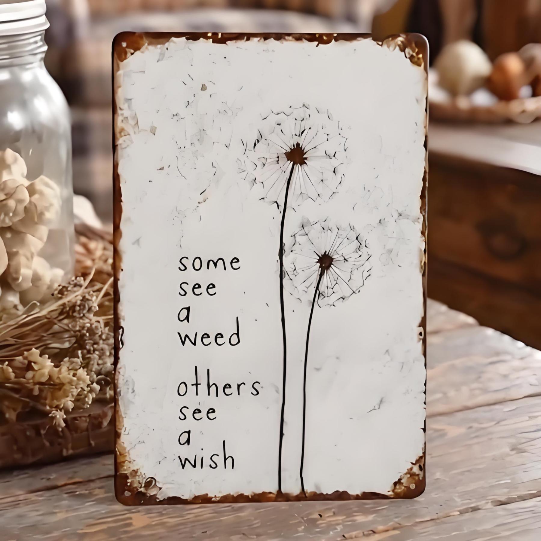 Dandelion Wish Metal Sign �C A Meaningful Gift for Mom, Daughter or Anyone Who Needs a Little Hope