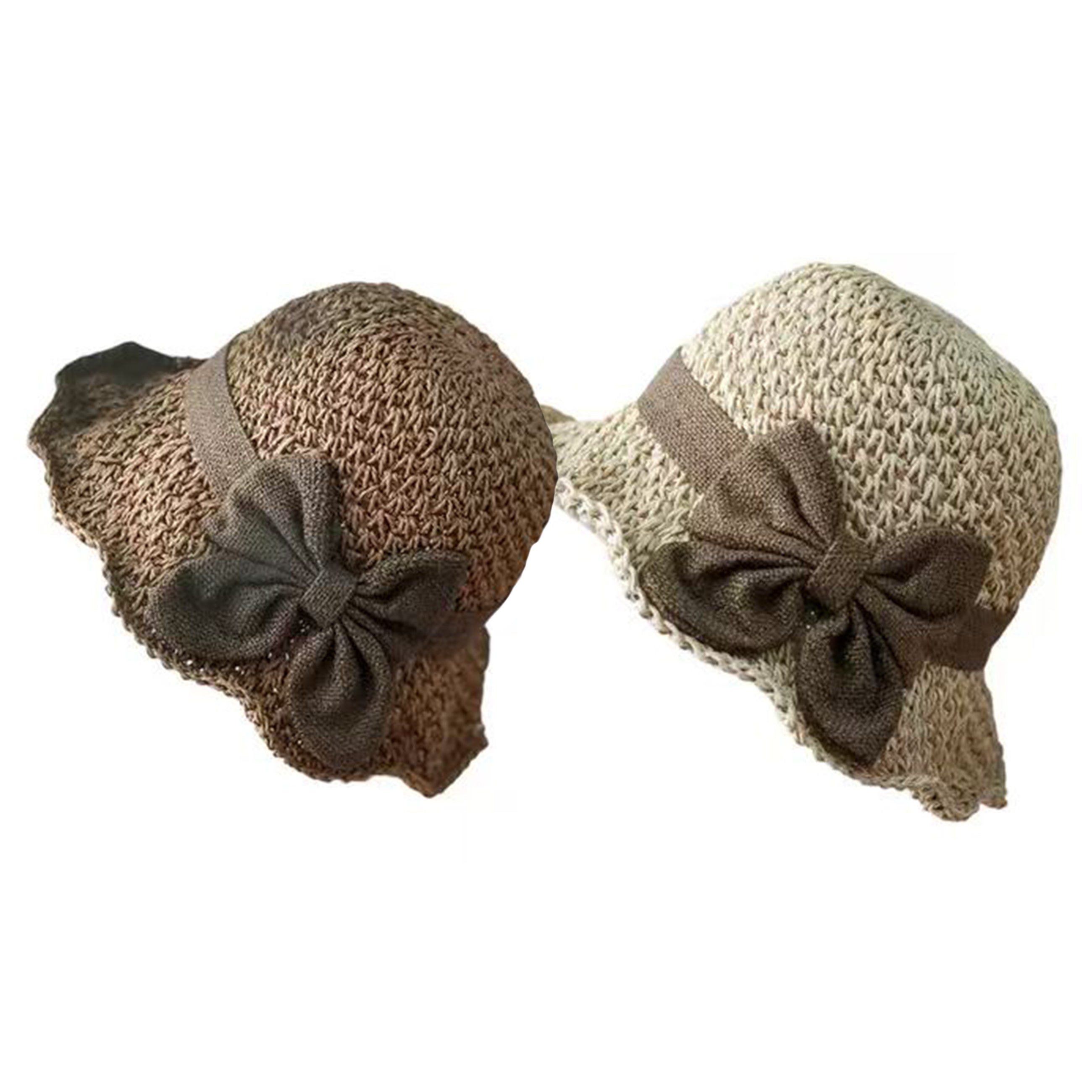 🌞Elegant Woven Straw Sun Hat with Bow