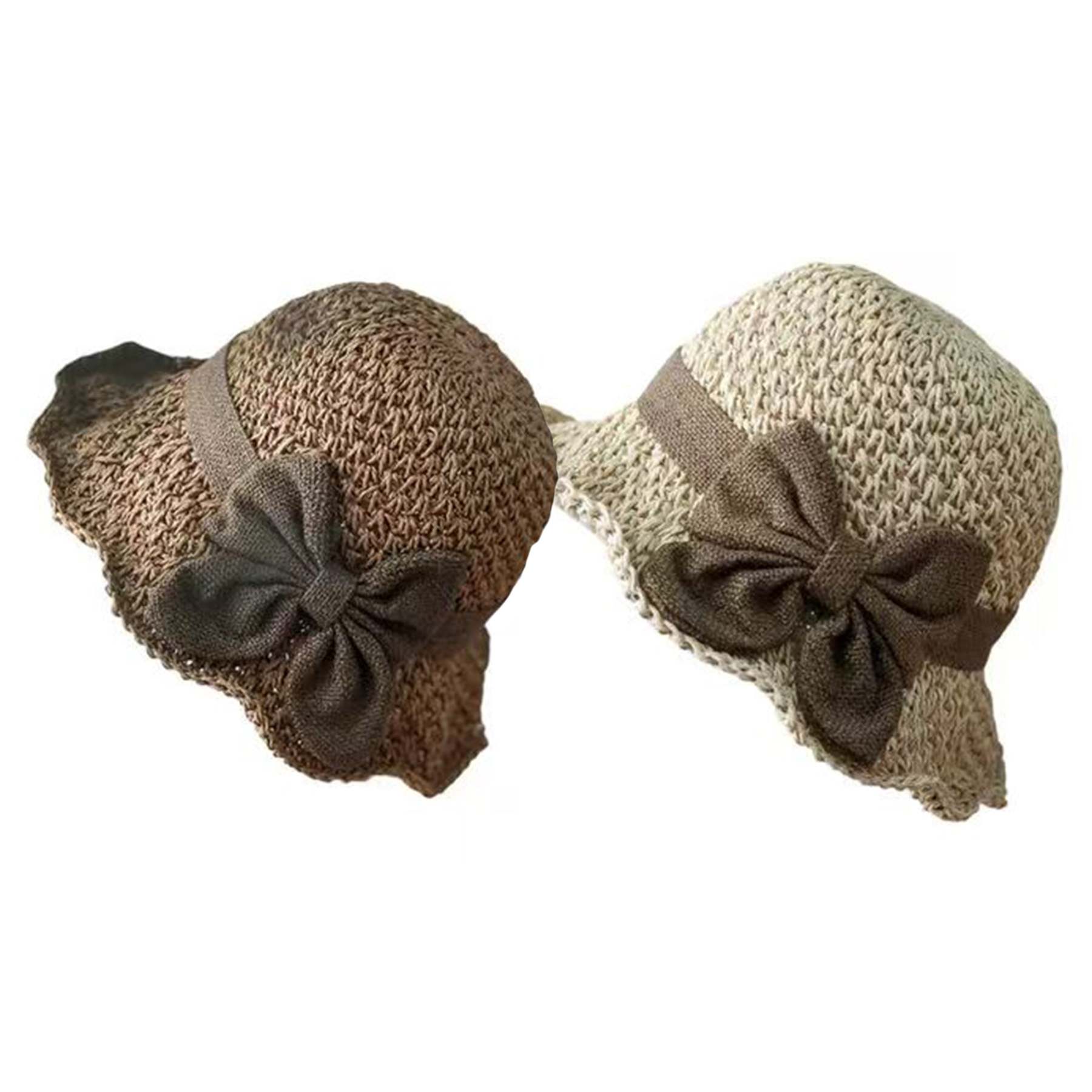 🌞Elegant Woven Straw Sun Hat with Bow