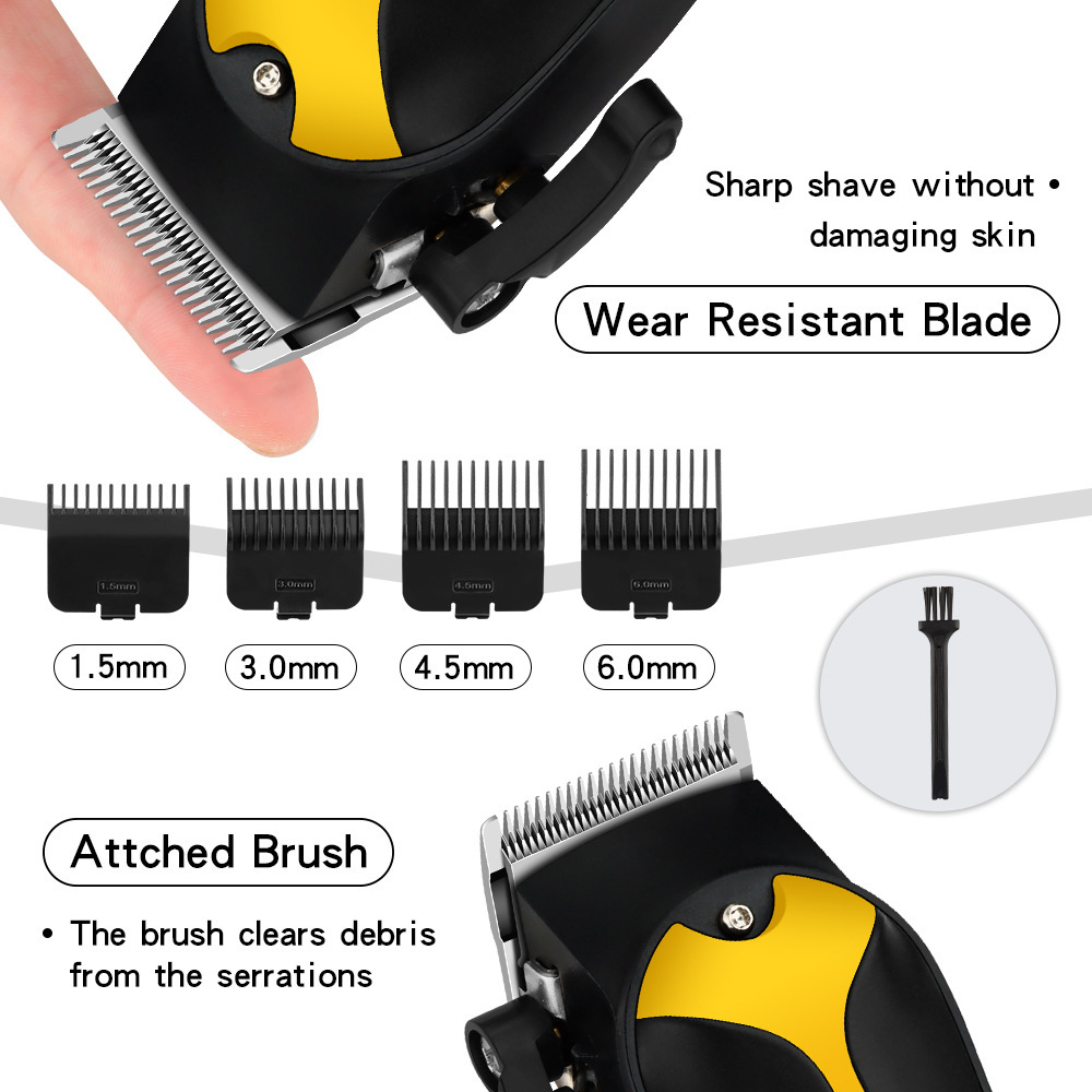 Zero-Gap Cordless Hair Clipper for Men – Fade, Taper, Pompadour Styles