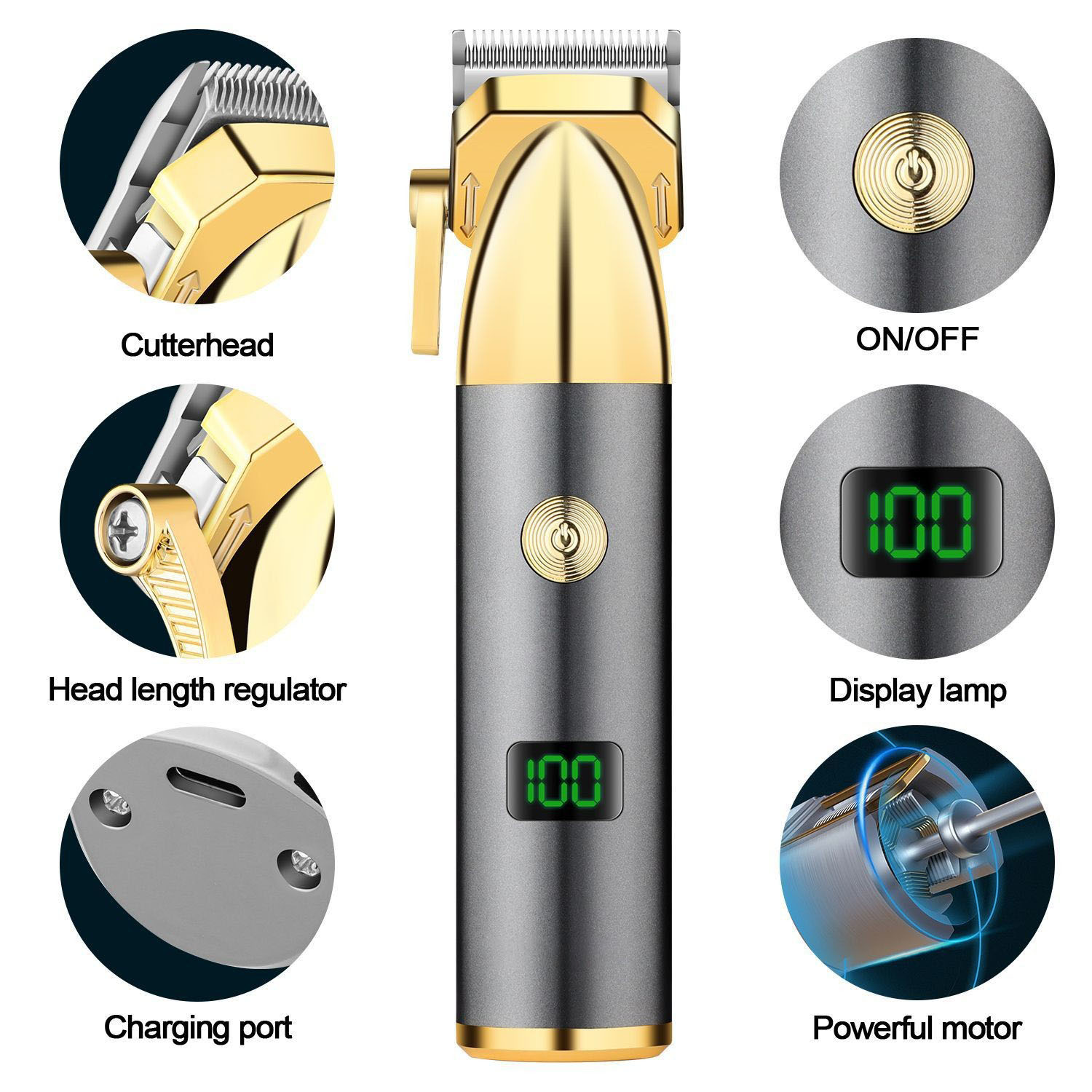 High-Speed Cordless Hair Clipper for Men