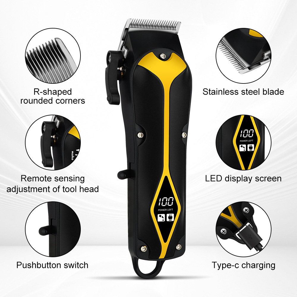 Zero-Gap Cordless Hair Clipper for Men – Fade, Taper, Pompadour Styles