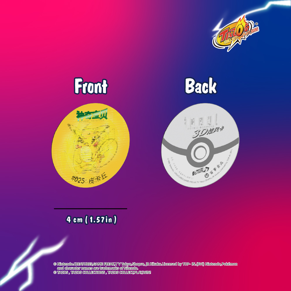 TAZOS Pokemon · 3D Holographic Series Album Collection Complete Set 88/88 【Chinese version】