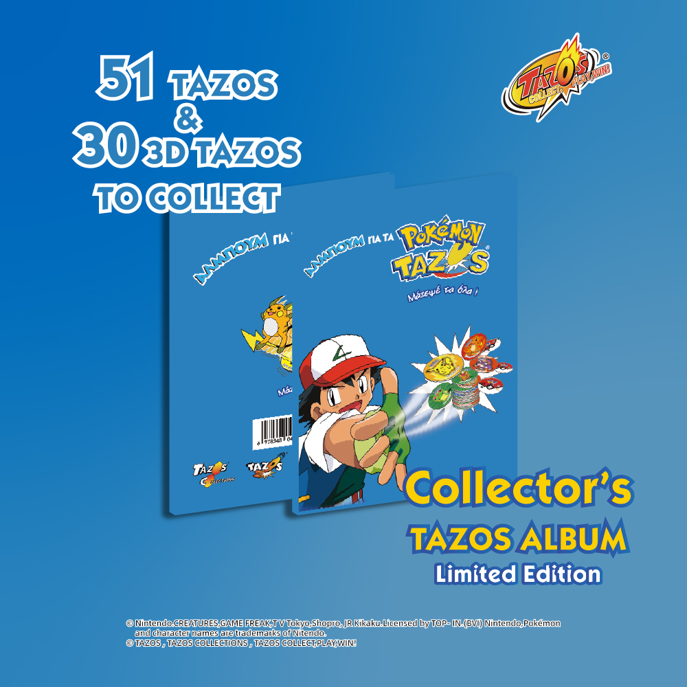 TAZOS Pokémon · Matutano & Tasty Set 1 Album Collection Complete Set 81/81 【Spain & Greece version】