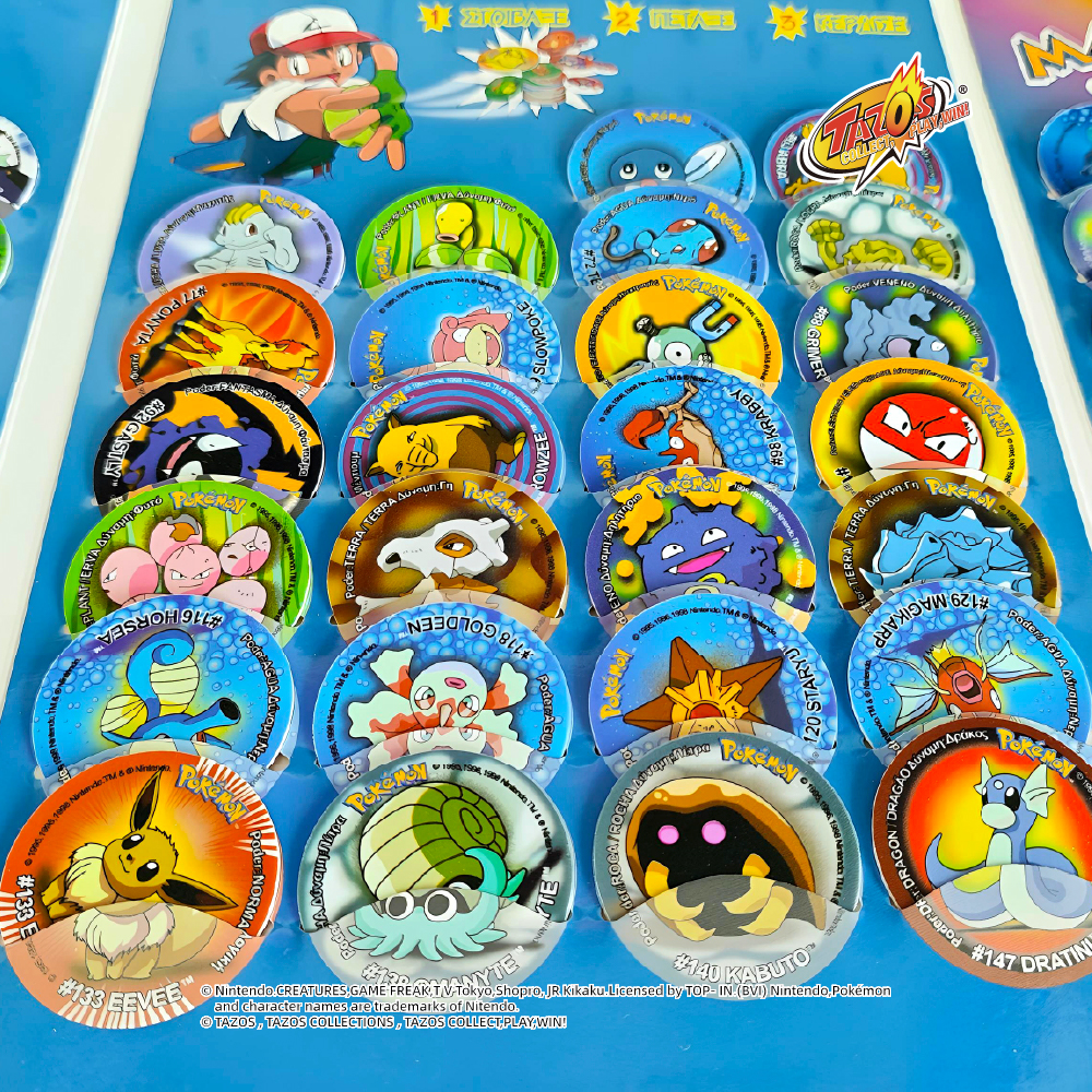 TAZOS Pokémon · Matutano & Tasty Set 1 Album Collection Complete Set 81/81 【Spain & Greece version】